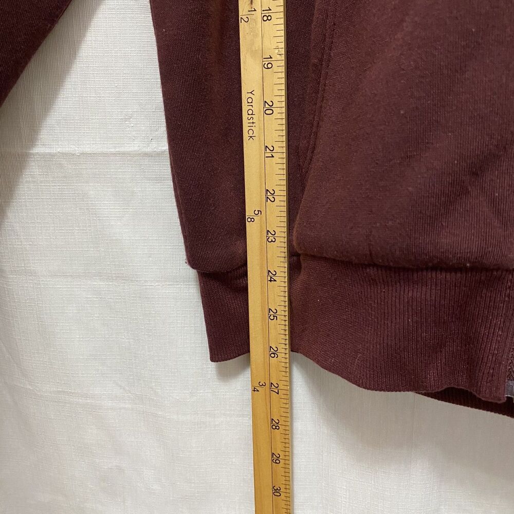 Sugarkiss Women’s Zip Up Hoodie Sherpa Lined Burgundy Size M - Picture 7 of 7